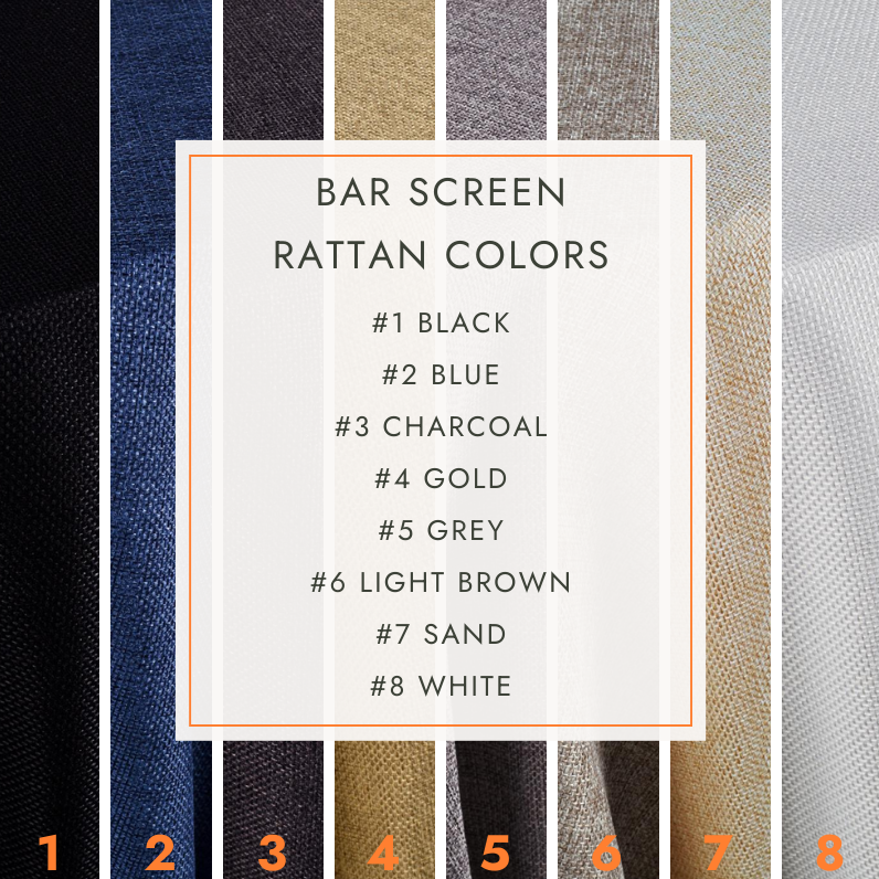 Bar Screen Rattan Colors