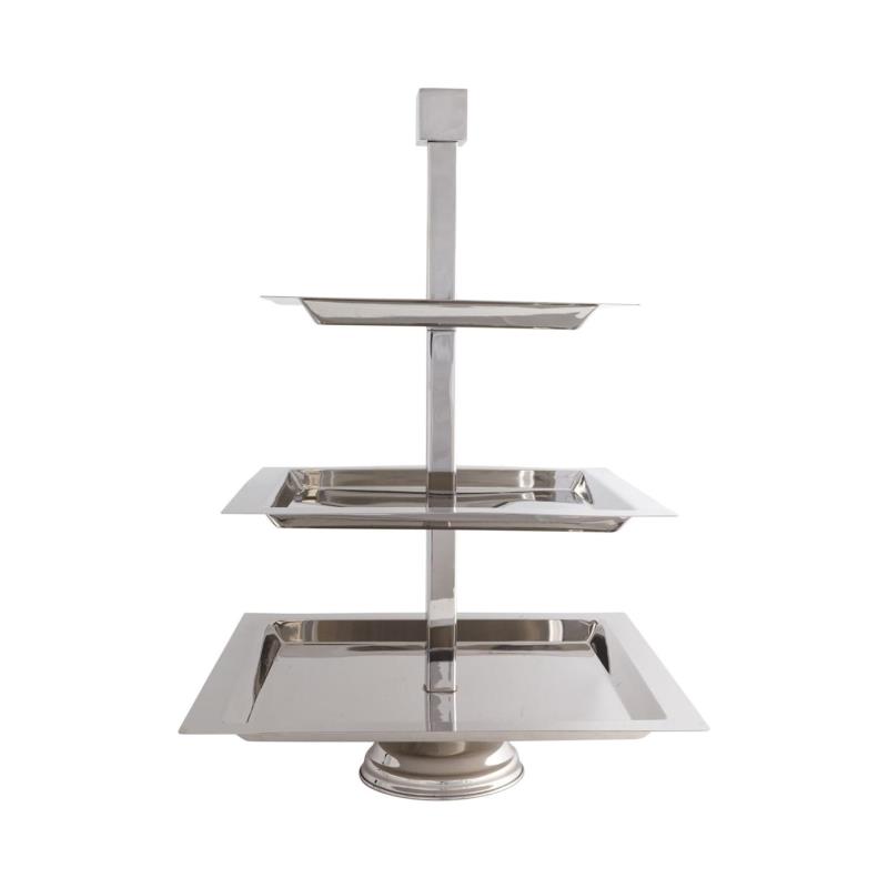 Large Stands - 3-Tier Silver Stand, Rialto Square