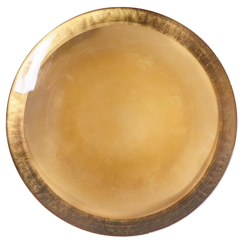Gold Luster Glass Charger