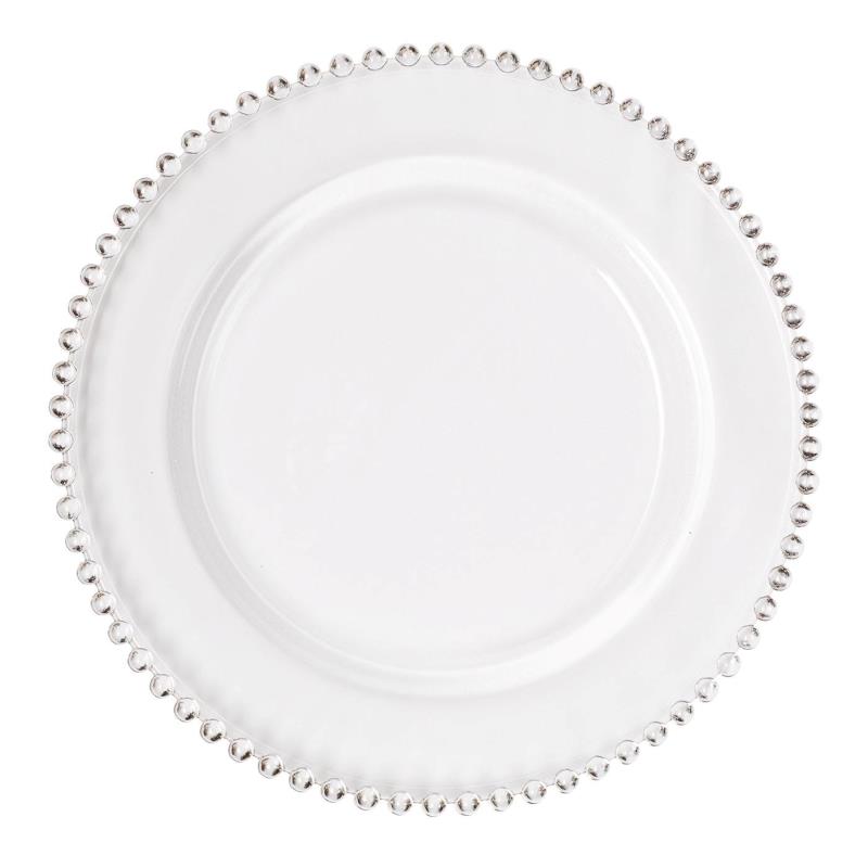 Silver Beaded Designer Plate