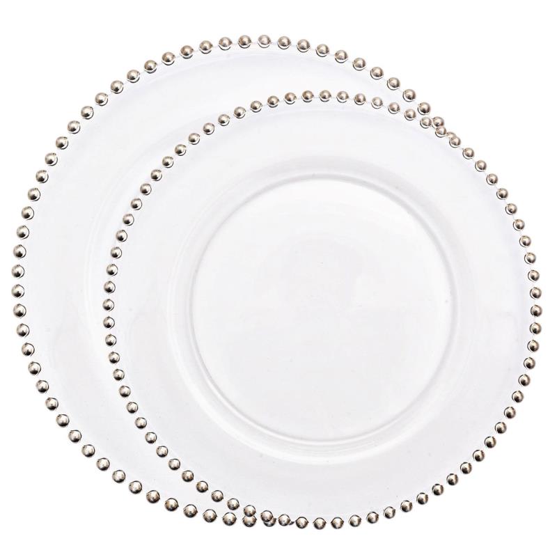 Silver Beaded Charger & Designer Plate