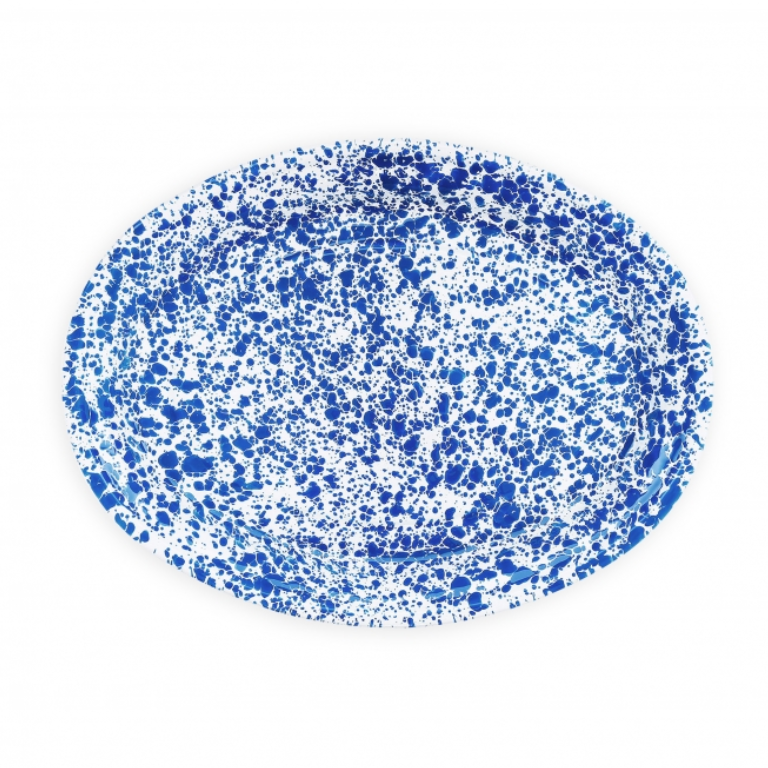 Splatter Tin Oval Platter 17.5