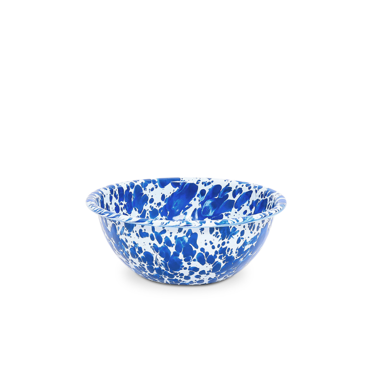 Splatter Tin Bowl 6.25", Blue