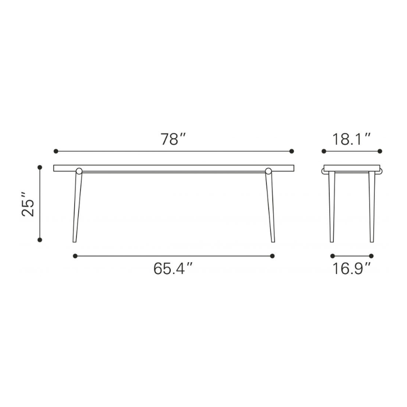 Olyphant Bench Dimensions