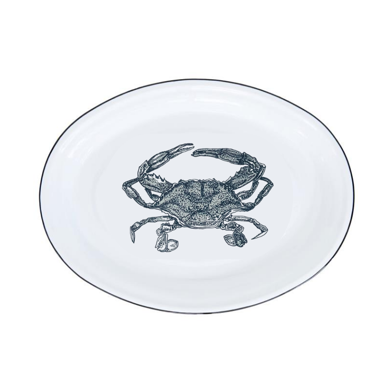 Crab Oval Platter 17.5"
