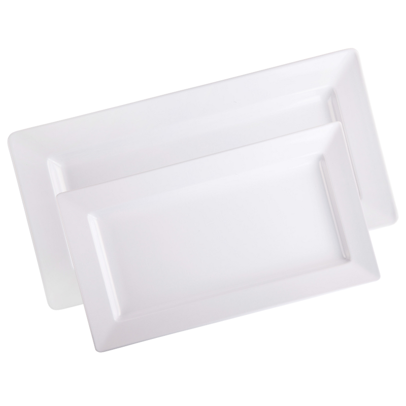 White Melamine Rectangle Tray