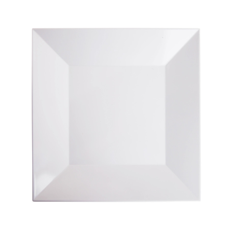 White Melamine Square Platter 14