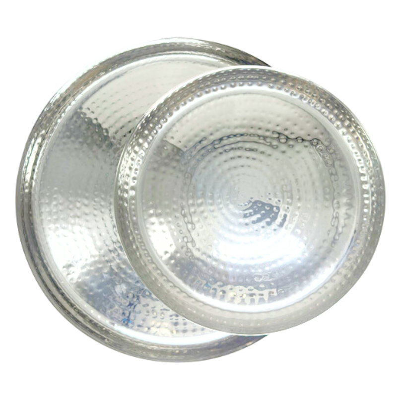 Hammered Coupe Round Tray