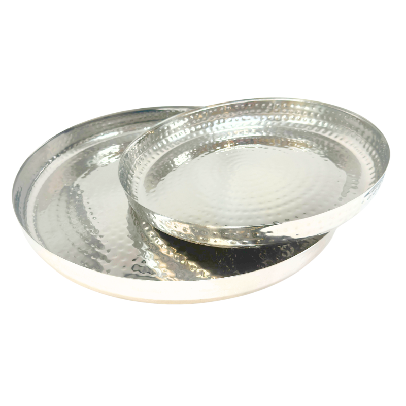 Hammered Coupe Tray Side View