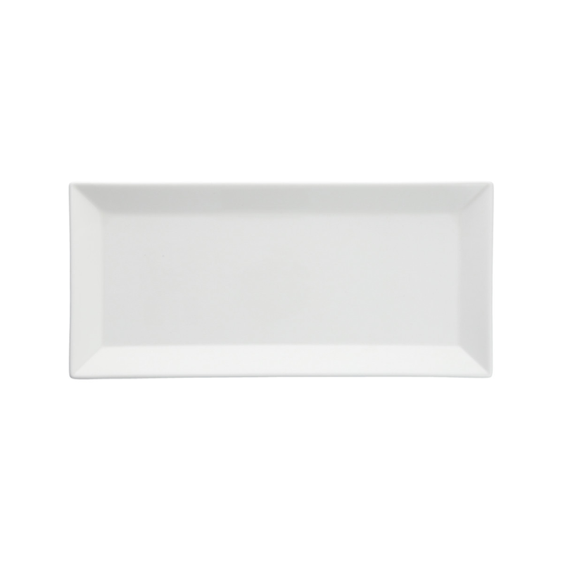 White Ceramic Rectangular Platter - 14" x 6.5"