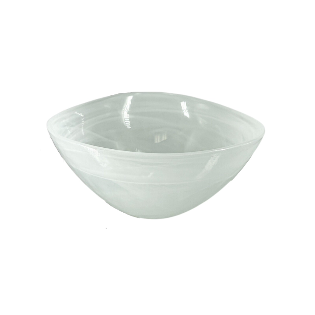 Picasso White Glass Bowl - 5.5"