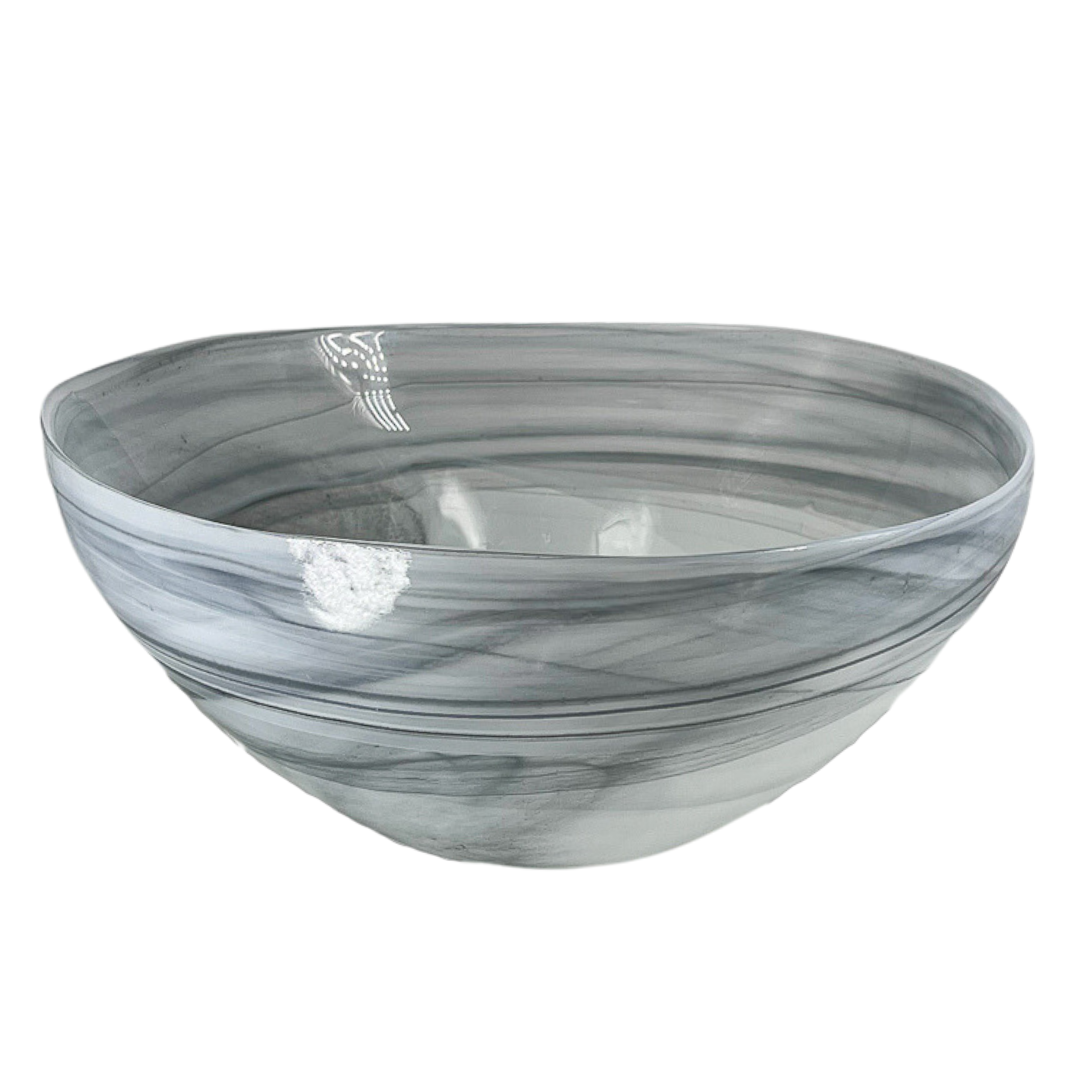 Picasso Black Glass Bowl - 11.8"