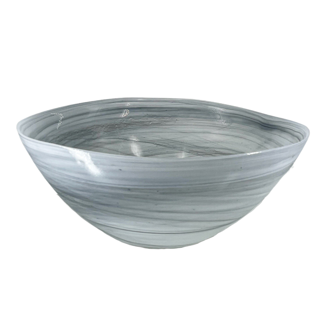 Picasso Black Glass Bowl - 9.8"