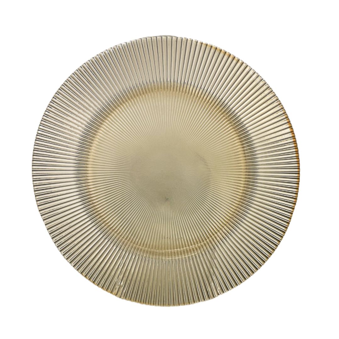 Fan Amber Luster Dinner Plate 11