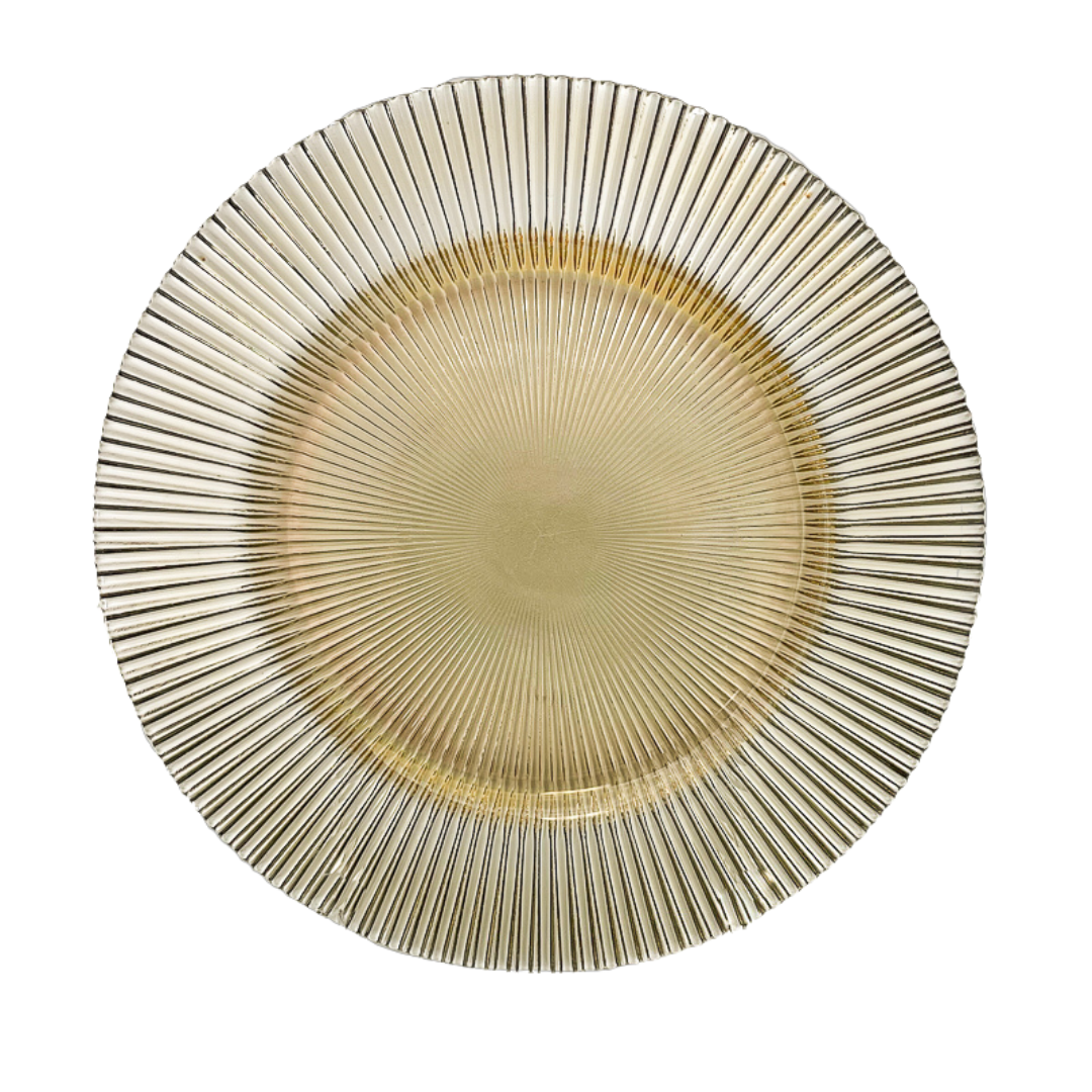 Fan Collection -  Fan Amber Luster Salad Plate 8.25"
