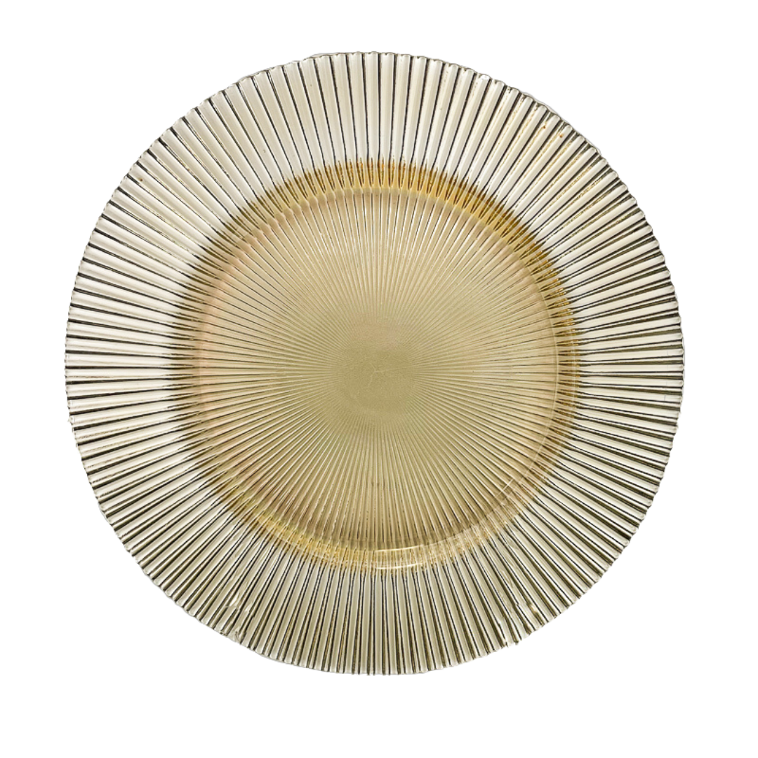 Fan Amber Luster Salad Plate 8.25