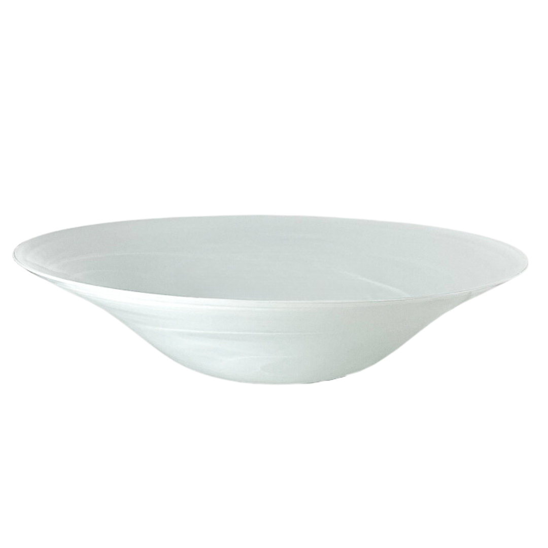 Luster Bowl, White Swirl