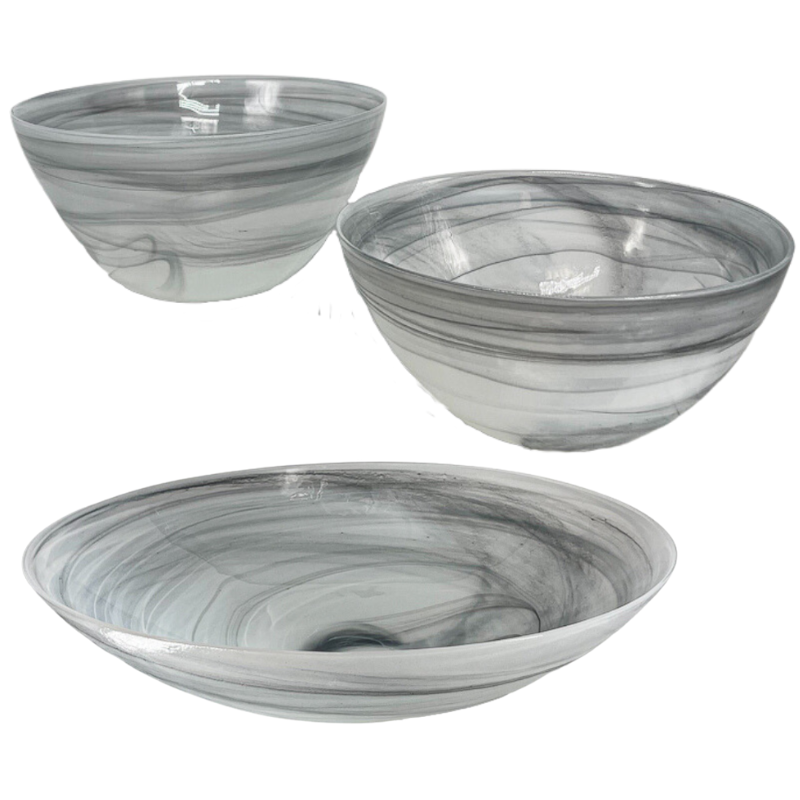 Vinci Black Glass Bowl