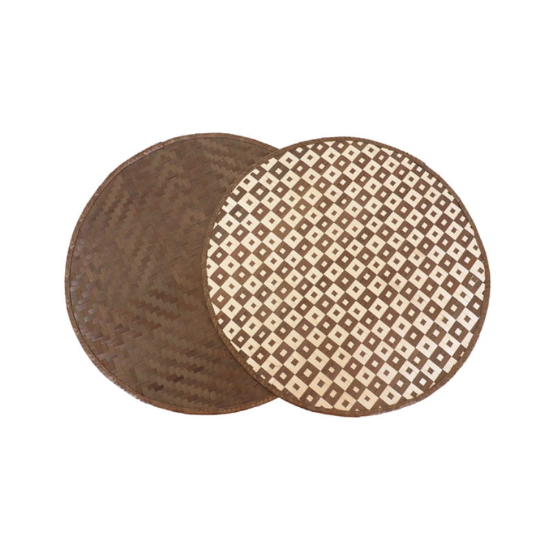 Marsinal Placemat 15" - Brown & White
