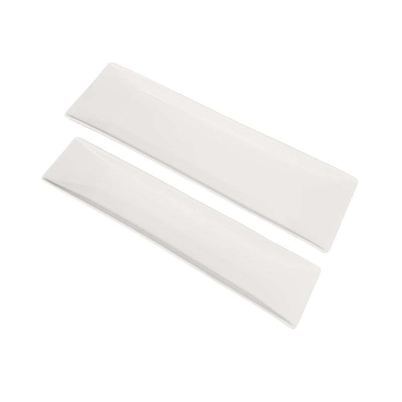 White Ceramic Slope Platter