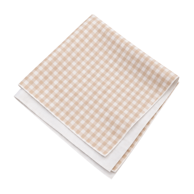 Mini Check Dinner Napkin - Beige