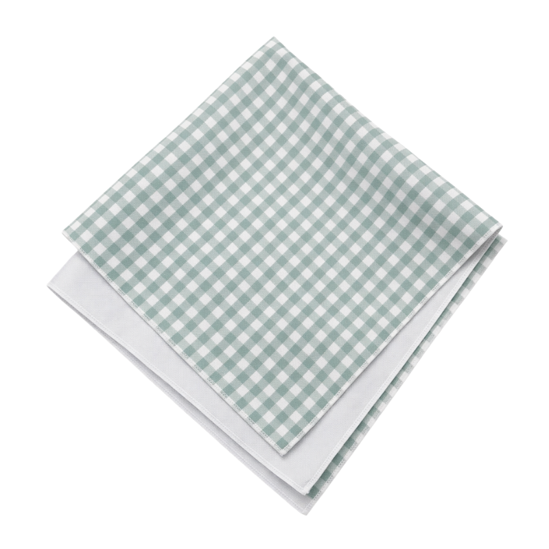 Mini Check Dinner Napkin - Seamist