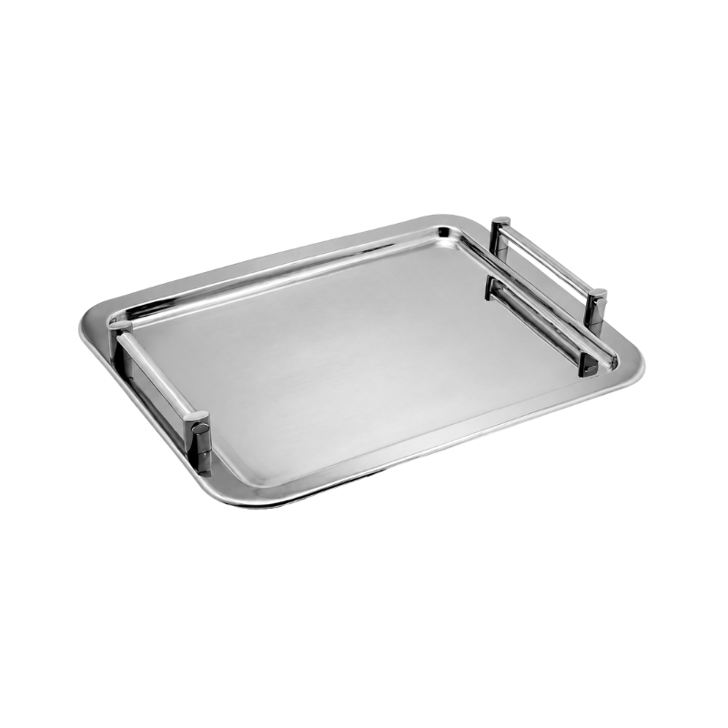 Stainless Steel Rectangle Tray with Handles - 22.5" x 16.75"