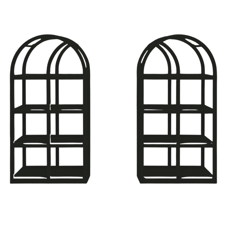 Madison Black Shelfving - 36" Width Shelving
