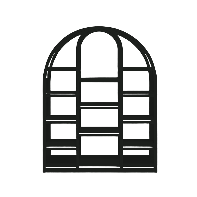 Madison Black Shelfving - 70" Width Shelving