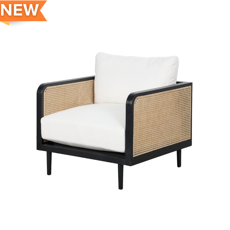 Cane Black Armchair