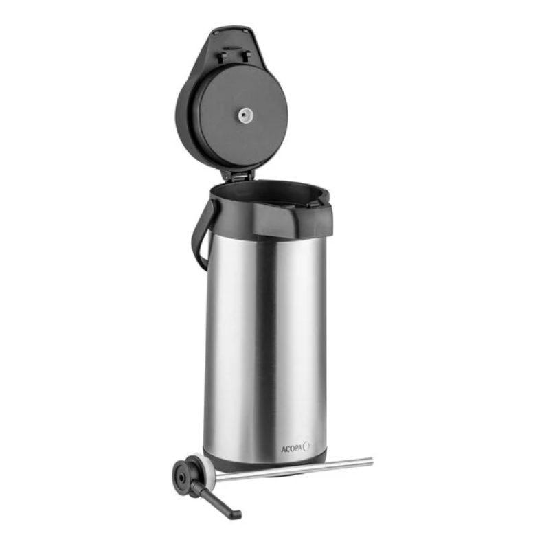 Pump Pot Coffee Server - Stainless Steel - 2.5 Liter