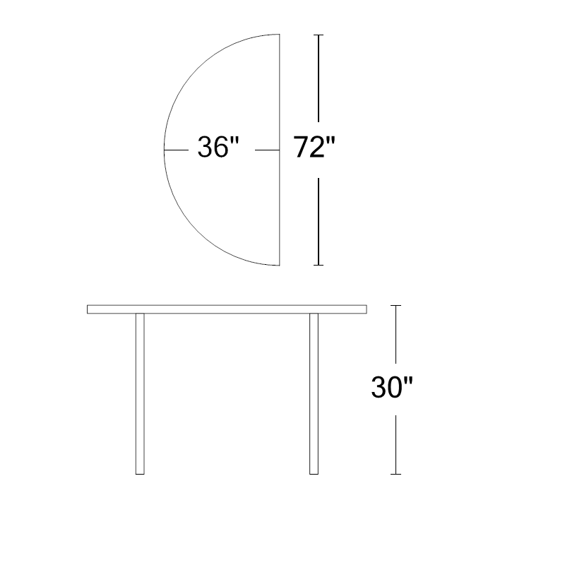 Half Round Tables